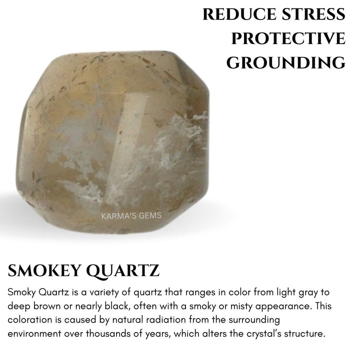 1 PIECE 15 TO 25 MM SMOKEY QUARTZ POLISH TUMBLED STONE