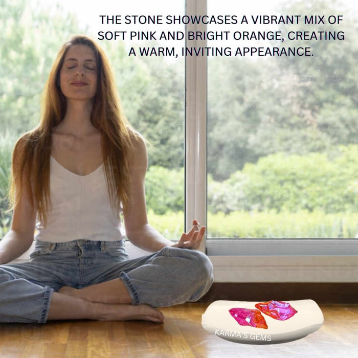 ROSE TANGERINE AURA QUARTZ RAW STONE