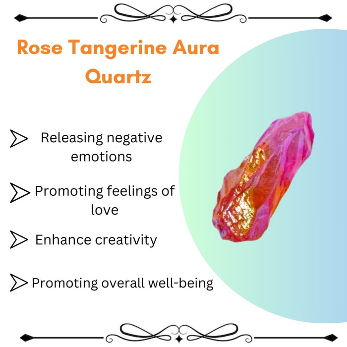 ROSE TANGERINE AURA QUARTZ RAW STONE
