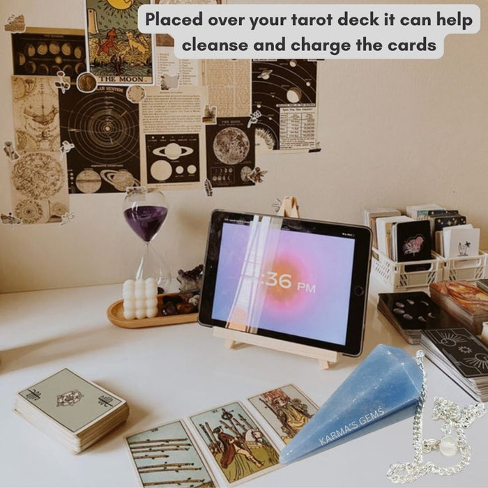 ANGELITE STONE DOWSING PENDULUM