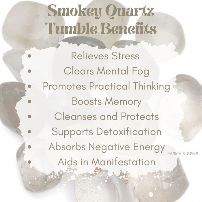 1 PIECE 15 TO 25 MM SMOKEY QUARTZ POLISH TUMBLED STONE