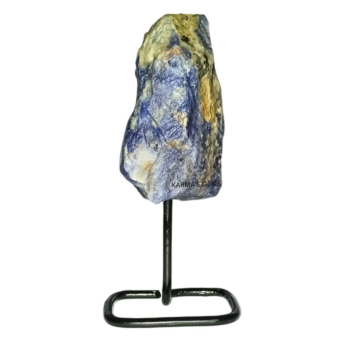 RAW SODALITE STONE ON STAND