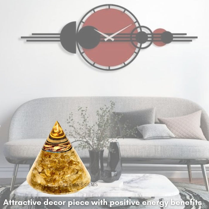 CITRINE ANTENA ORGONITE PYRAMID