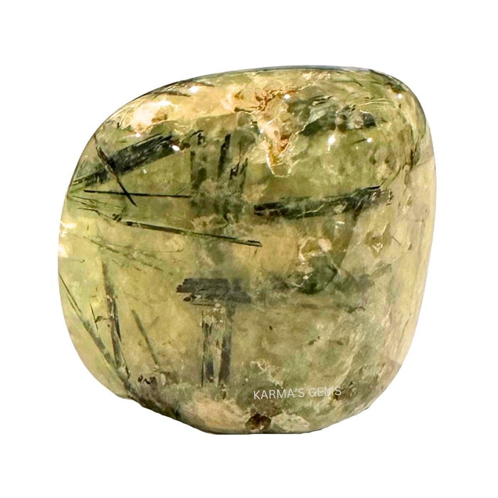 1 PIECE 25 TO 35 MM PREHNITE TUMBLED STONE