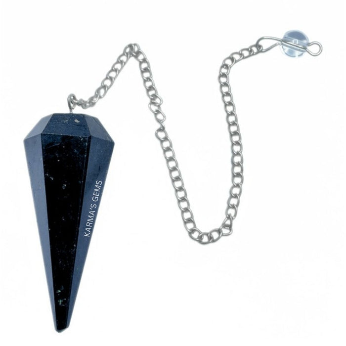 BLACK TOURMALINE STONE DOWSING PENDULUM