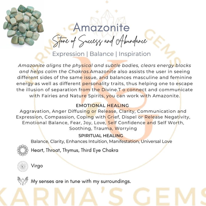 15 TO 25 MM AMAZONITE POLISH TUMBLED STONE