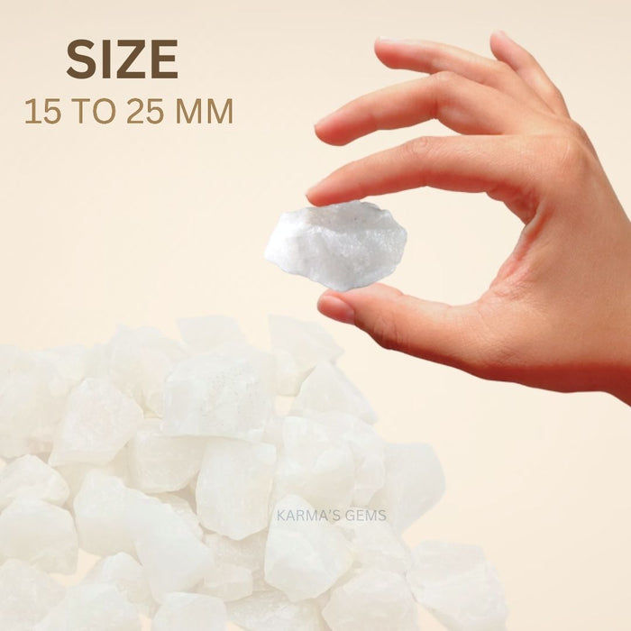 15 TO 25 MM WHITE QUARTZ ROUGH STONE