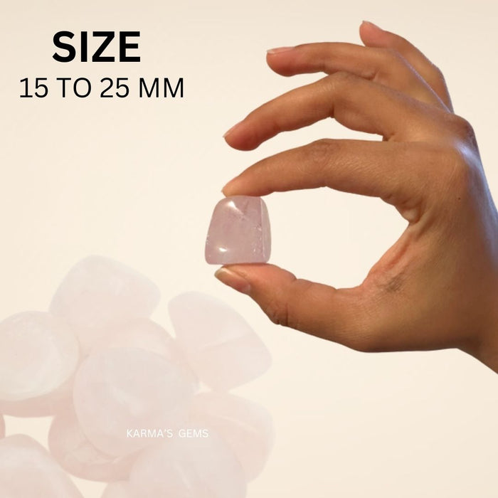 15 TO 25 MM ROSE QUARTZ POLISH TUMBLED STONE