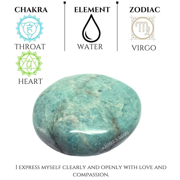 1 PIECE 15 TO 25 MM AMAZONITE POLISH TUMBLED STONE