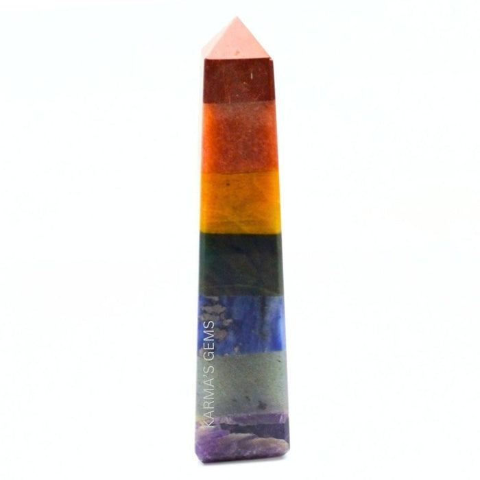 4 CORNER SEVEN CHAKRA OBELISK