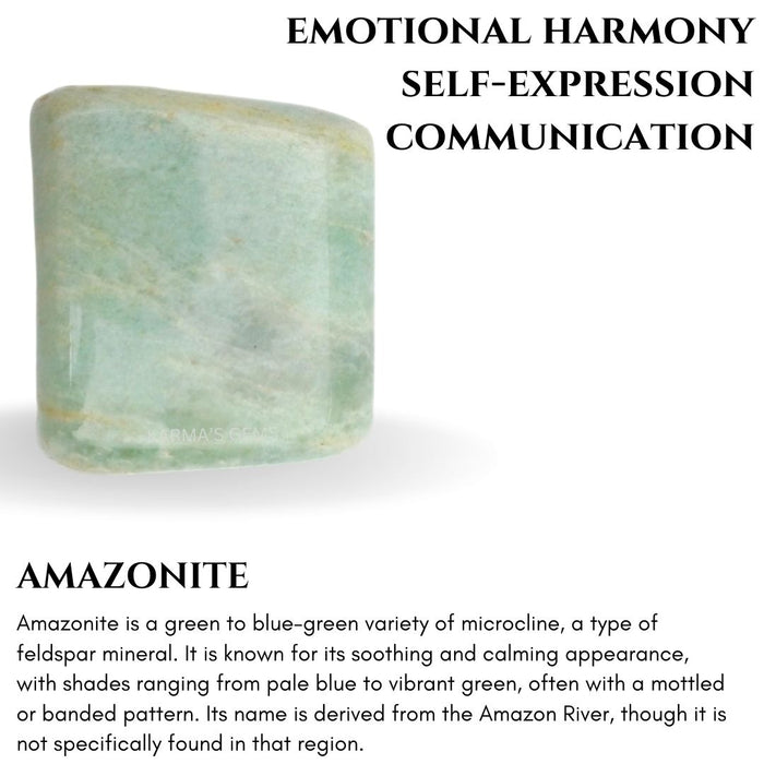 1 PIECE 15 TO 25 MM AMAZONITE POLISH TUMBLED STONE