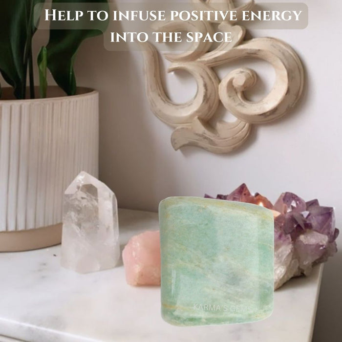 1 PIECE 15 TO 25 MM AMAZONITE POLISH TUMBLED STONE