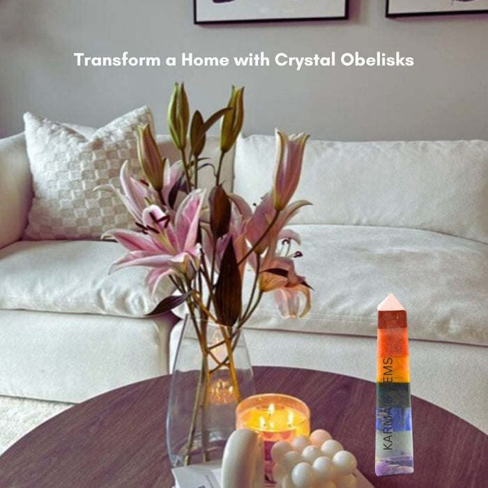 4 CORNER SEVEN CHAKRA OBELISK