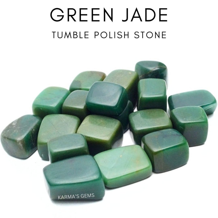 15 TO 25 MM GREEN JADE POLISH TUMBLED STONE