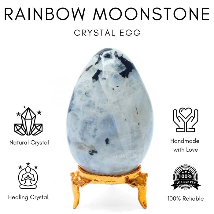 POLISHED RAINBOW MOONSTONE POCKET EGG