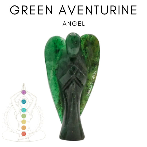 GREEN AVENTURINE STONE CRYSTAL ANGEL Karmas Gems