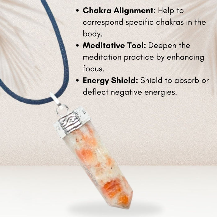 SUNSTONE POINT PENCIL PENDANT