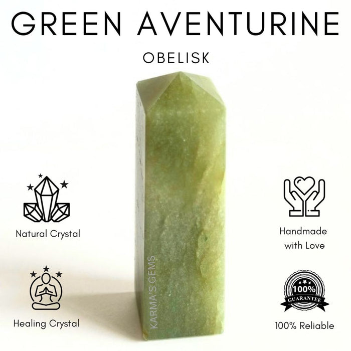 4 CORNER GREEN AVENTURINE OBELISK