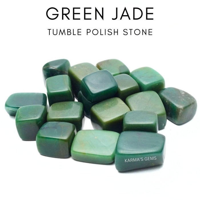 1 PIECE 15 TO 25 MM GREEN JADE POLISH TUMBLED STONE