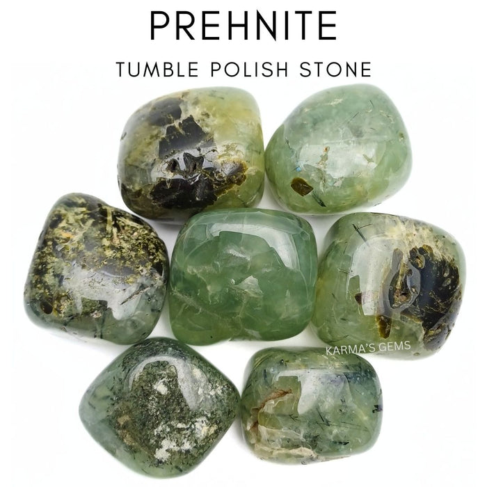 1 PIECE 25 TO 35 MM PREHNITE TUMBLED STONE