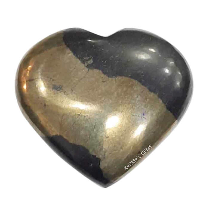 1" PYRITE PUFFY HEART