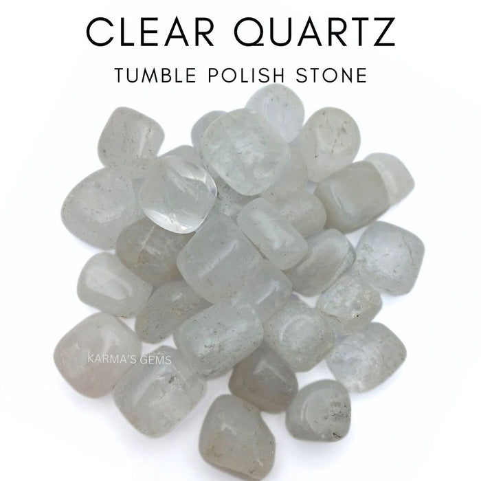 15 TO 25 MM CLEAR QUARTZ POLISH TUMBLED STONE