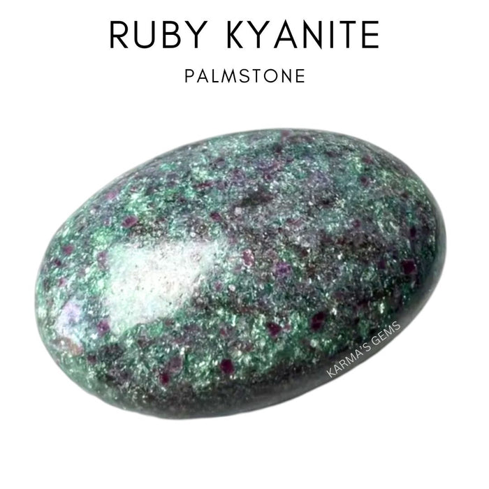 RUBY FUCHSITE WITH KYANITE PALMSTONE