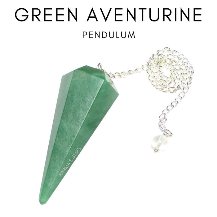 GREEN AVENTURINE STONE DOWSING PENDULUM