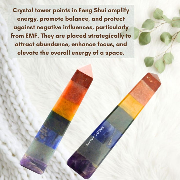 4 CORNER SEVEN CHAKRA OBELISK