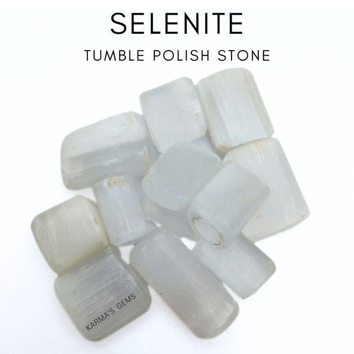 1 PIECE 15 TO 25 MM SELENITE POLISH TUMBLED STONE