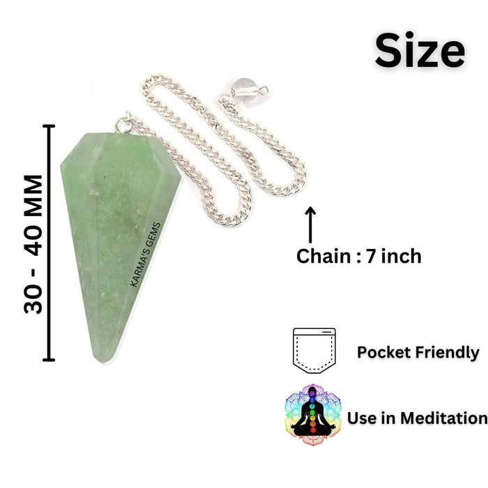 GREEN AVENTURINE STONE DOWSING PENDULUM