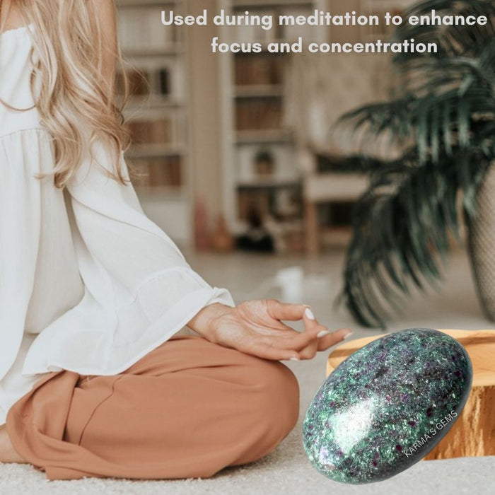 RUBY FUCHSITE WITH KYANITE PALMSTONE