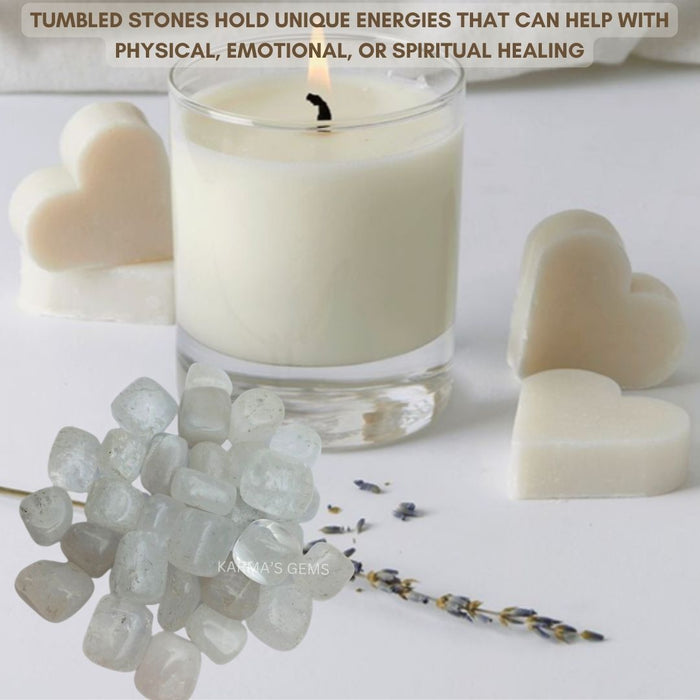 15 TO 25 MM CLEAR QUARTZ POLISH TUMBLED STONE