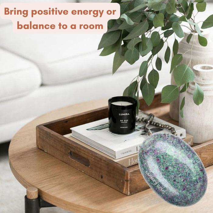 RUBY FUCHSITE WITH KYANITE PALMSTONE