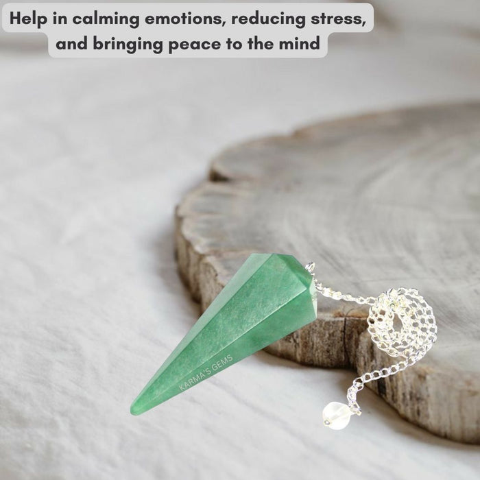 GREEN AVENTURINE STONE DOWSING PENDULUM