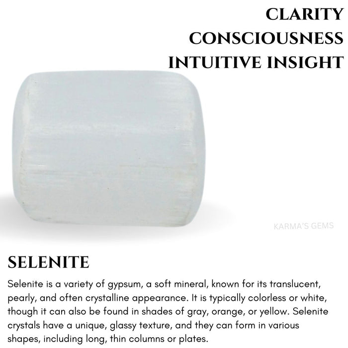 1 PIECE 15 TO 25 MM SELENITE POLISH TUMBLED STONE