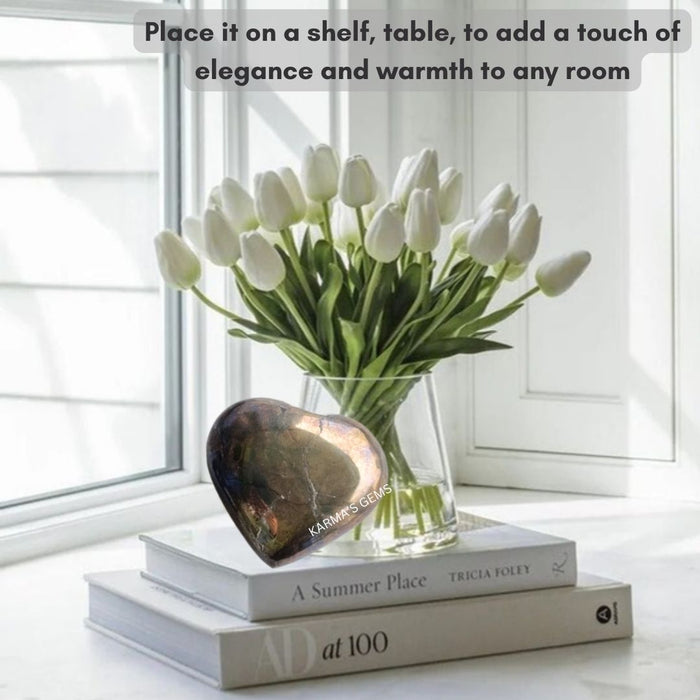 1" PYRITE PUFFY HEART