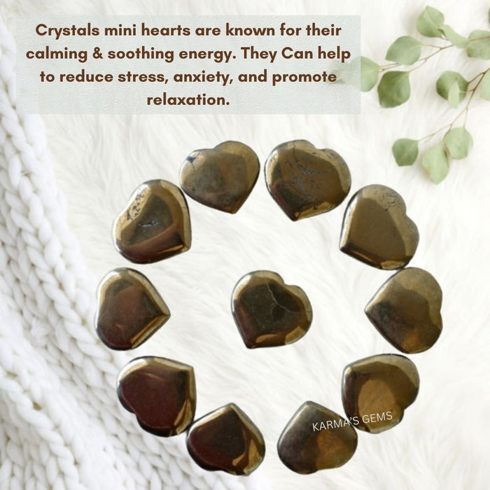 1" PYRITE PUFFY HEART