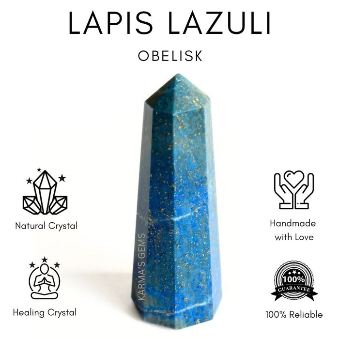 8 CORNER LAPIS LAZULI OBELISK