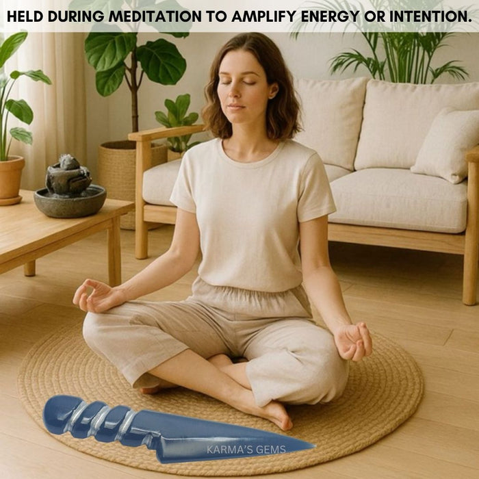 BLACK OBSIDIAN CRYSTAL KNIFE