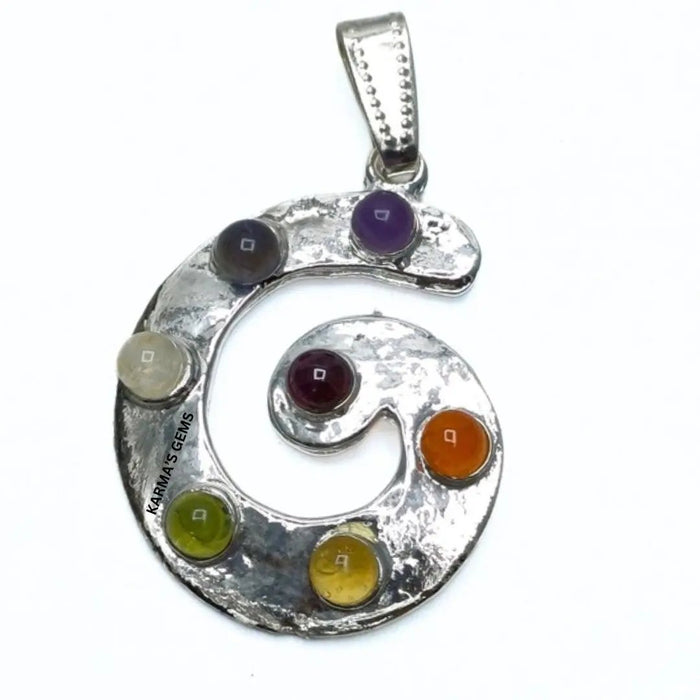 SEVEN CHAKRA STONE PENDANT Karmas Gems