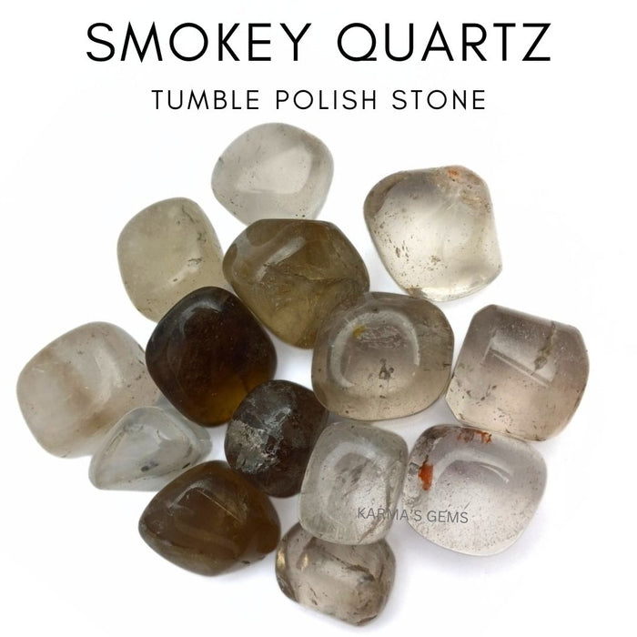 15 TO 25 MM SMOKEY QUARTZ POLISH TUMBLED STONE