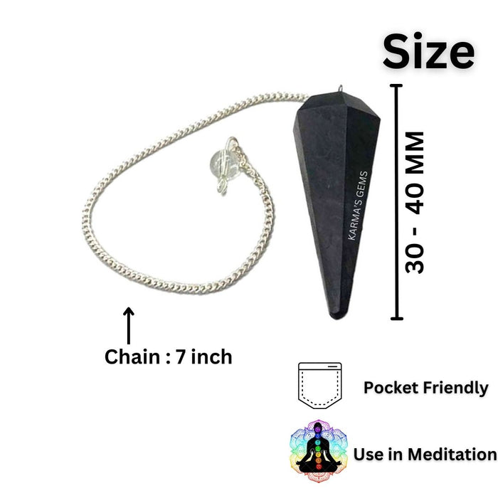 SHUNGITE STONE DOWSING PENDULUM