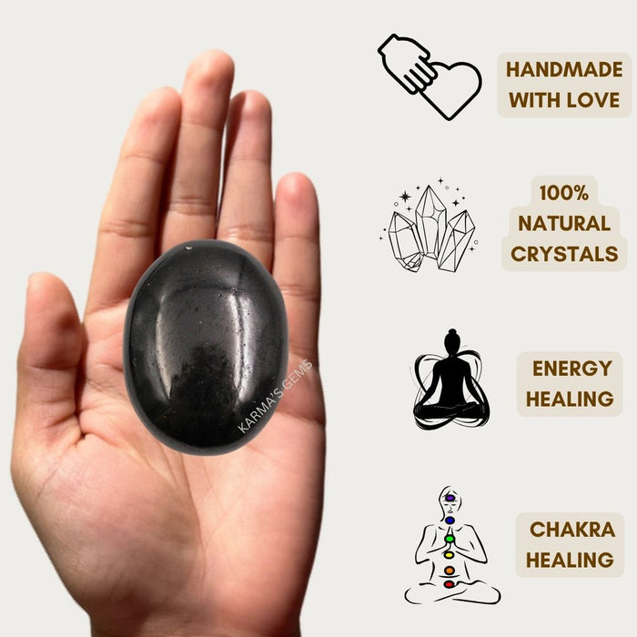 BLACK TOURMALINE PALMSTONE