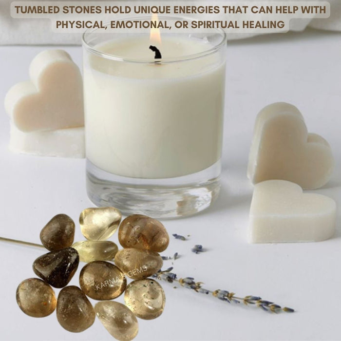 15 TO 25 MM SMOKEY QUARTZ POLISH TUMBLED STONE