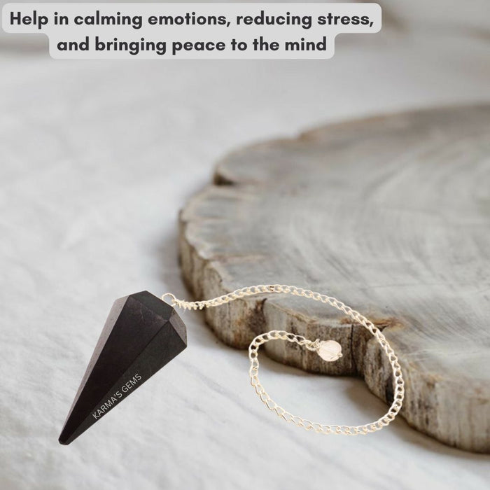 SHUNGITE STONE DOWSING PENDULUM