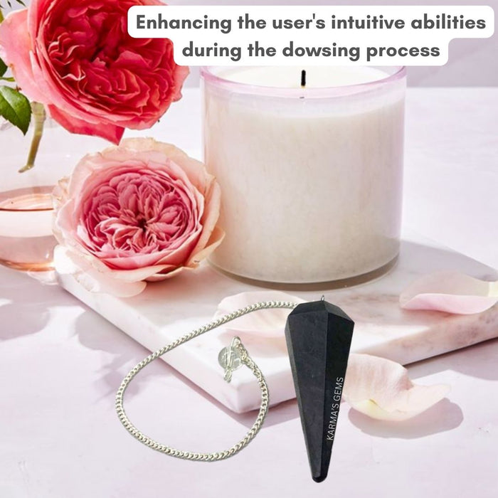 SHUNGITE STONE DOWSING PENDULUM