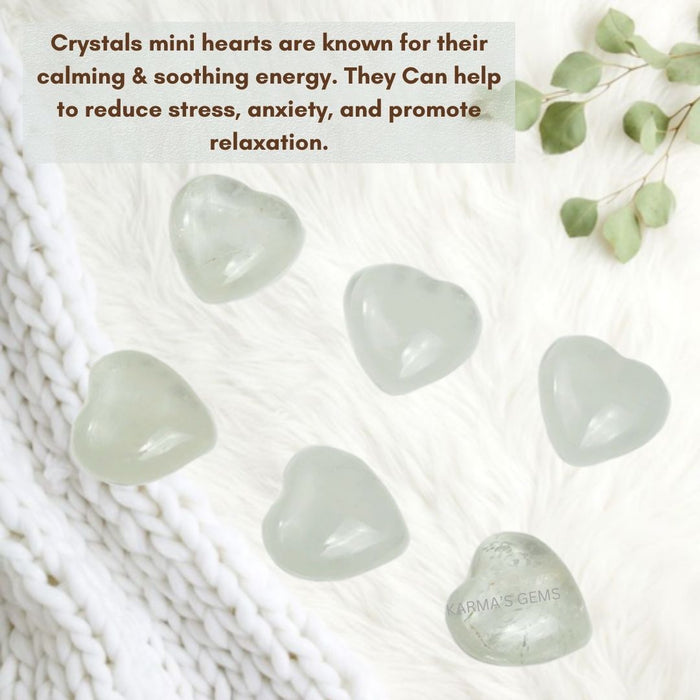 1" CLEAR QUARTZ PUFFY HEART