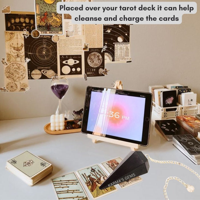 SHUNGITE STONE DOWSING PENDULUM