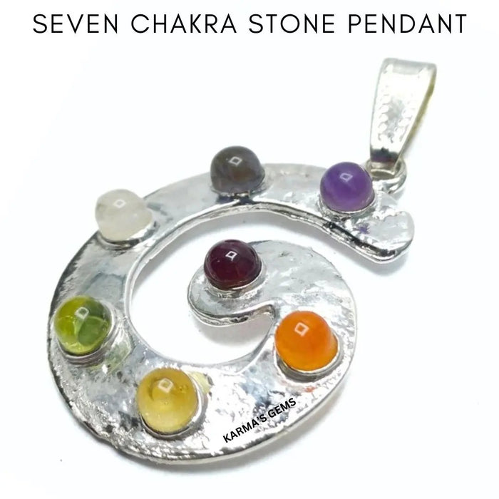 SEVEN CHAKRA STONE PENDANT Karmas Gems